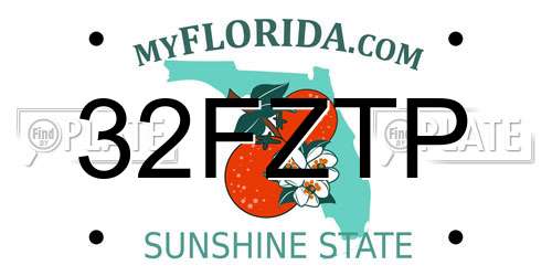 32FZTP Florida License Plate