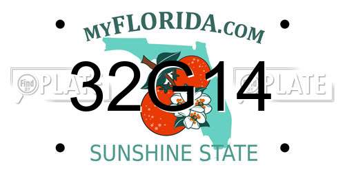 32G14 Florida License Plate