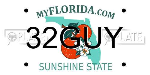 32GUY Florida License Plate