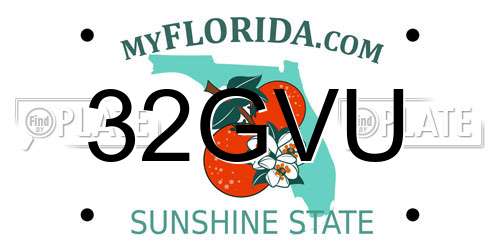 32GVU Florida License Plate