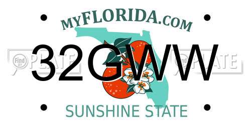 32GWW Florida License Plate