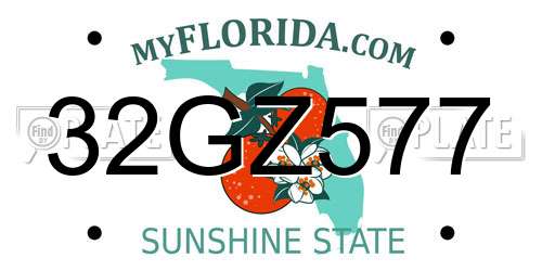 32GZ577 Florida License Plate
