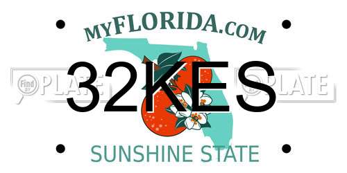 32KES Florida License Plate