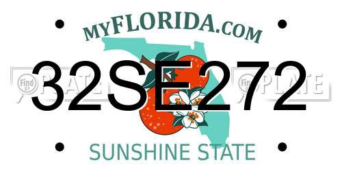 32SE272 Florida License Plate