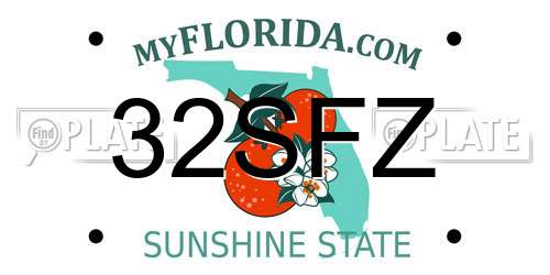 32SFZ Florida License Plate