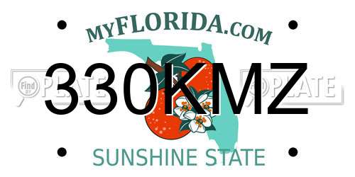 330KMZ Florida License Plate