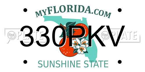 330PKV Florida License Plate