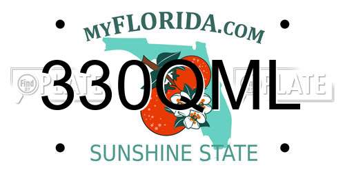 330QML Florida License Plate