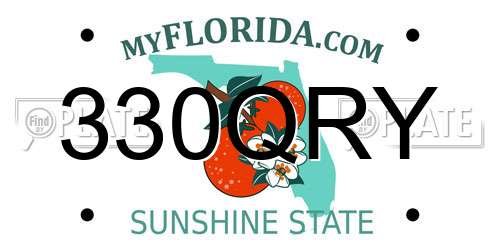 330QRY Florida License Plate