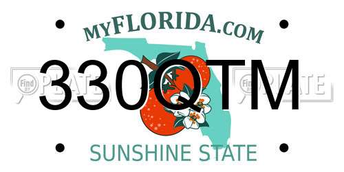 330QTM Florida License Plate