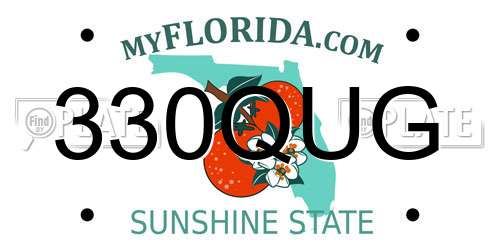 330QUG Florida License Plate