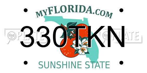330TKN Florida License Plate