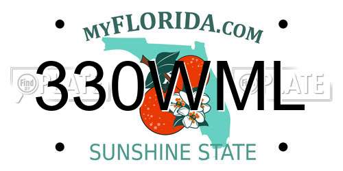 330WML Florida License Plate