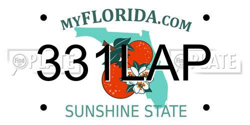 331LAP Florida License Plate