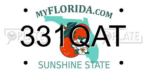 331QAT Florida License Plate