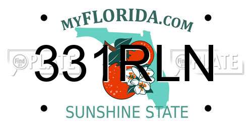 331RLN Florida License Plate
