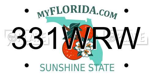 331WRW Florida License Plate