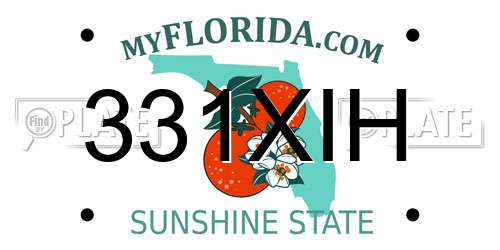 331XIH Florida License Plate