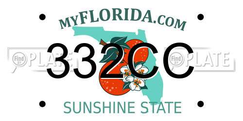 332CC Florida License Plate