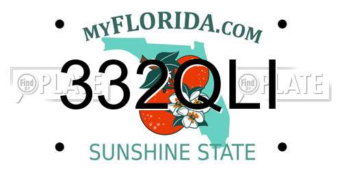 332QLI Florida License Plate