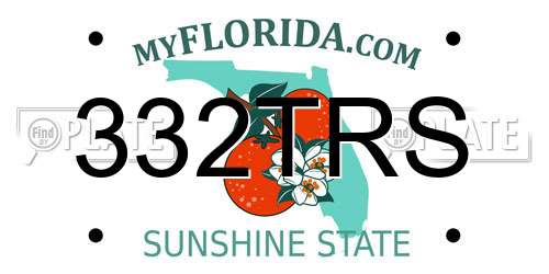 332TRS Florida License Plate