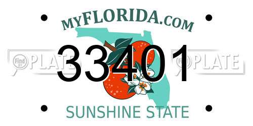 33401 Florida License Plate