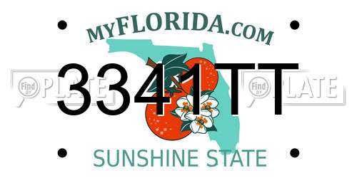 3341TT Florida License Plate