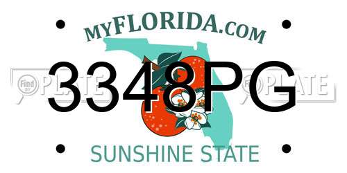3348PG Florida License Plate