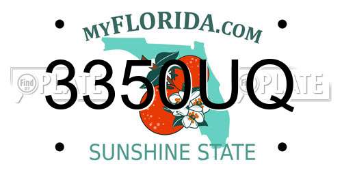 3350UQ Florida License Plate