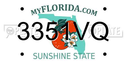 3351VQ Florida License Plate