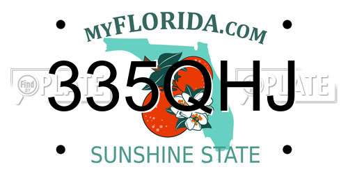 335QHJ Florida License Plate