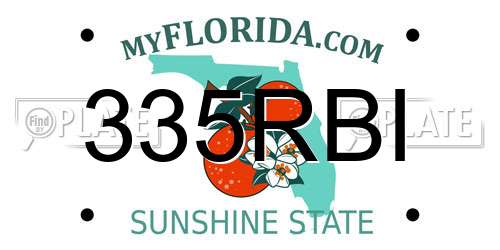 335RBI Florida License Plate