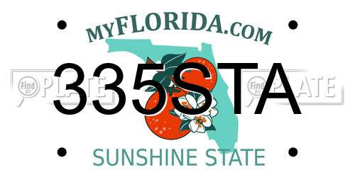 335STA Florida License Plate