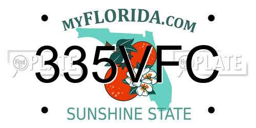335VFC Florida License Plate