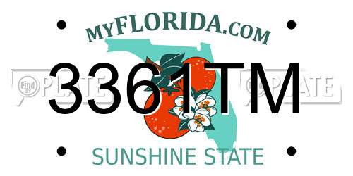 3361TM Florida License Plate