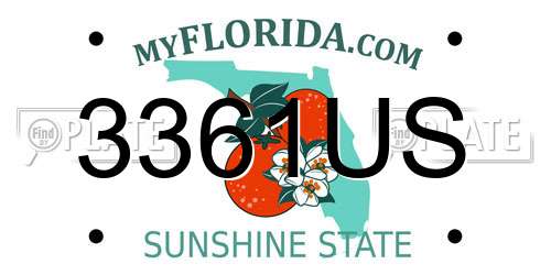 3361US Florida License Plate