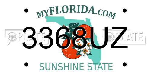 3368UZ Florida License Plate
