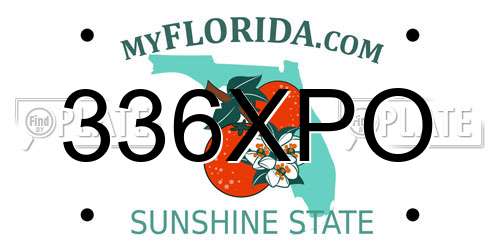 336XPO Florida License Plate
