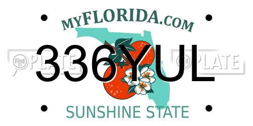 336YUL Florida License Plate