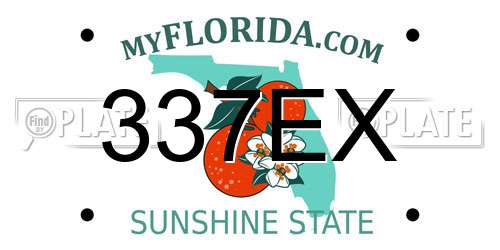 337EX Florida License Plate