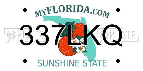 337LKQ Florida License Plate