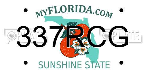 337RCG Florida License Plate