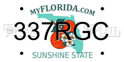 337RGC Florida License Plate
