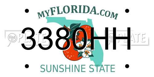 3380HH Florida License Plate