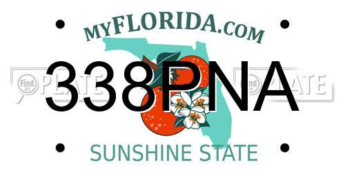 338PNA Florida License Plate