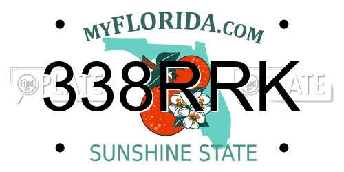 338RRK Florida License Plate