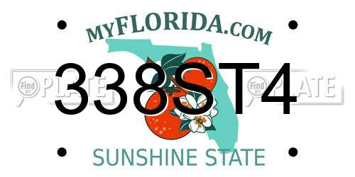 338ST4 Florida License Plate