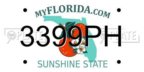 3399PH Florida License Plate