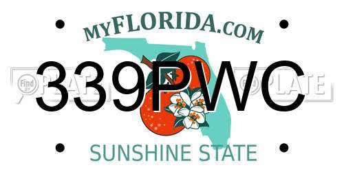 339PWC Florida License Plate
