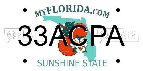 33ACPA Florida License Plate